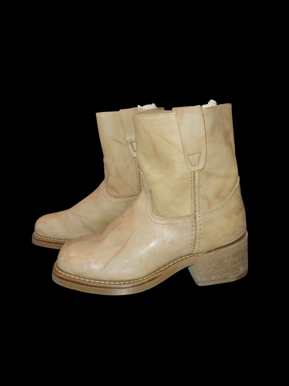 Vintage Durango Boots Retro 1990s Size 6.5 D Genuine Leather Light Tan